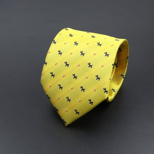 Novelty Ties For Men Cartoon Dog Dots Paisley Striped Fashion Mens Business Meeting Wedding Tuxedo Suit Shirt Daily Wear Cravat