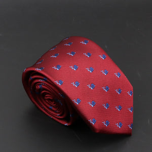 New Blue Printed Men&#39;s Tie Novelty Animal Fruit Pattern Neck Ties S lim Jacquard Woven High Quality Gravatas Accessories For Men