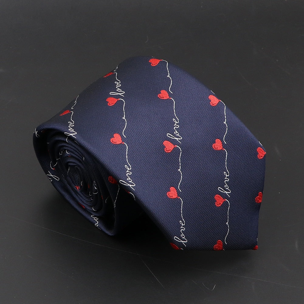 New Blue Printed Men&#39;s Tie Novelty Animal Fruit Pattern Neck Ties S lim Jacquard Woven High Quality Gravatas Accessories For Men