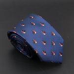 New Blue Printed Men&#39;s Tie Novelty Animal Fruit Pattern Neck Ties S lim Jacquard Woven High Quality Gravatas Accessories For Men