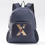 Foldable Backpack Camping Ultralight Folding Travel Bag Hiking Backpack Gold Letter Series Outdoor Sports Rucksack for Men Women