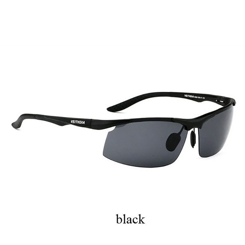 VEITHDIA Sunglasses Aluminum Men Polarized UV400 Lens Rectangle Rimless Driving Fishing Sun Glasses Sports Eyewear For Male 6535