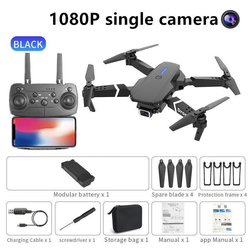 2021 NEW Drone 4k profession HD Wide Angle Camera 1080P WiFi fpv Drone Dual Camera Height Keep Drones Camera Helicopter Toys