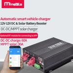 BOOSTER DC to DC 60a MPPT Solar 30a DC-DC Charger and MPPT Controller Dual Input NTC LCD APP Smart Vehicle Battery to Battery