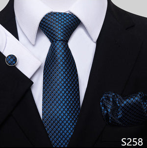 Fashion Brand Nice Handmade Silk Tie Handkerchief Cufflink Set For Men Necktie Orange Paisley Shirt Accessories lover&#39;s day