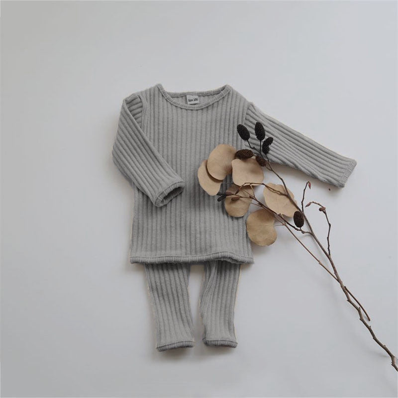 Winter Autumn Baby Clothing For 0-5Y Baby Girl Boy Clothes Warm Sweater +Pants Kids Outfits Children Pajamas Baby Girl Clothes