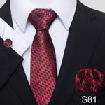 7.5 cm Great Quality Birthday Gift Tie Hanky Cufflink Set Necktie For Men Formal Clothing Purple hombre Gift for Boyfriend