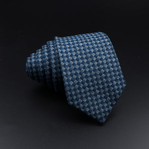 Men&#39;s Plaid Tie Cotton Black Grey Red Necktie Handmade Wool Narrow Collar Ties Wedding Business Party Suit Shirt Gift Accessory