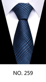 Newest design 7.5 and 8 cm Luxurious Silk Necktie Men Tie Gravatas Dark Gray Striped Shirt Accessories Man&#39;s New Year&#39;s Day
