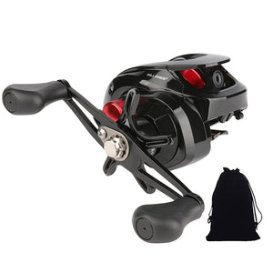 GLS 2022 Lightweight Spool 6.3:1 Gear Ratio Baitcasting Fishing Wheel Left/Right 8kg Max Drag Saltwater Left/Right Fishing Reel