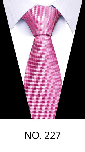 2022 New Style Wholesale Silk 7.5 cm Tie Gravatas Necktie Suit Accessories Men Red Solid Fit Business Wedding Workplace