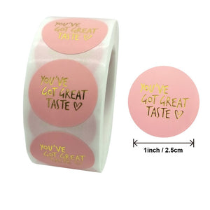 Thank you craft stickers Heart Handmade Cake decoration cookie Sealing Label Kraft Sticker Baking DIY Gift Stickers Party