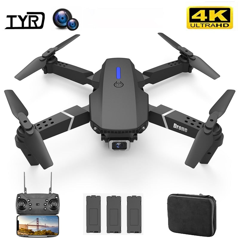 E88Pro RC Drone 4K Professinal With 1080P Wide Angle HD Camera Foldable RC Helicopter WIFI FPV Height Hold  One Key Return Gifts
