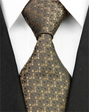 Fashion Ties for Men Accessories 3&quot;(7.5cm) Wide Business Wedding Silk Tie Jacquard Woven Black Green White Gray Men&#39;s Necktie