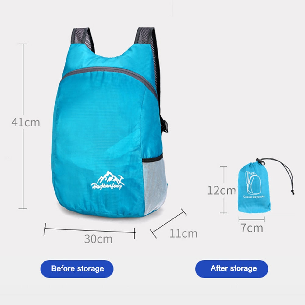 Lightweight Folding Backpack for Men Women Waterproof Foldable Ultralight Outdoor Travel Backpack Camping Hiking Sports Daypack