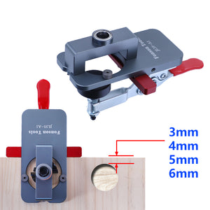 Woodworking Hole Drilling Guide Locator 35mm Hinge Boring Jig Adjustable Hole Opener Template with Fixture for Cupboard Cabinet