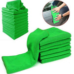 10Pcs Absorbent Microfiber Towel Car Home Kitchen Washing Clean Wash Cloth Green DROP SHIPPING OK