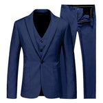 Oeak 2019 Men Thin Business Blazers Sets Groomsman Suit + Vest + Pants 3 Pieces Slim Sets Solid Color Wedding Party Suit Sets