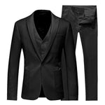 Oeak 2019 Men Thin Business Blazers Sets Groomsman Suit + Vest + Pants 3 Pieces Slim Sets Solid Color Wedding Party Suit Sets