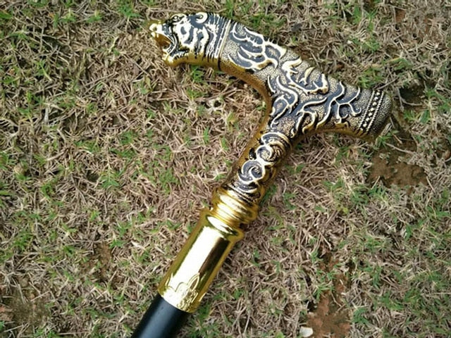 Martial Arts Cane Sword with Animal Shape head  90cm long Good for Self Defense