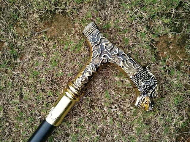 Martial Arts Cane Sword with Animal Shape head  90cm long Good for Self Defense