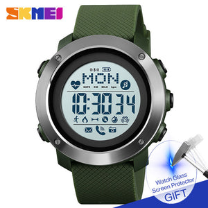 SKMEI Smart Watch Sport Men Watch Waterproof Steel Ring Bluetooth Magnetic Chargeing Electronic Compass reloj inteligent 1511