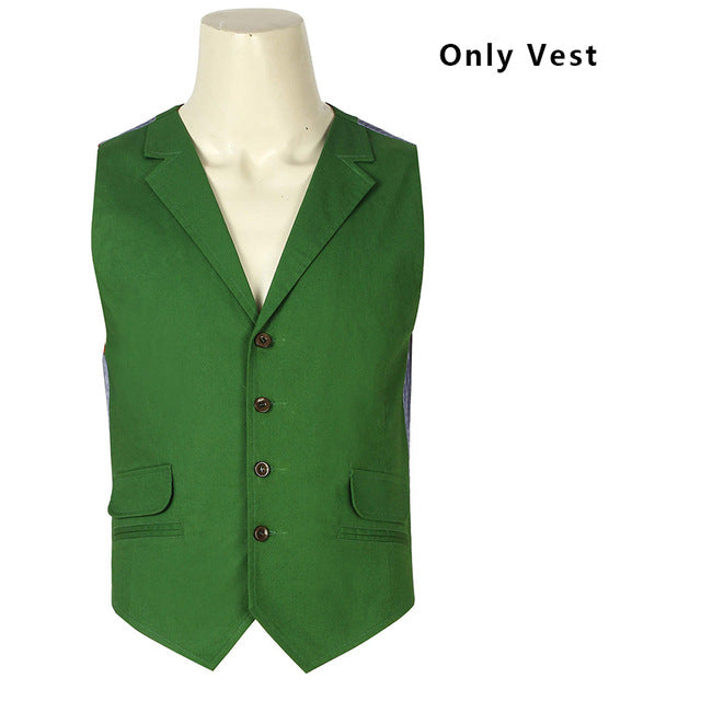 DC The Dark Knight Rises Joker Costume Cosplay Batman Vest Mask T-shirt Suit Coat Blazer Adult Heath Ledger Halloween Custom