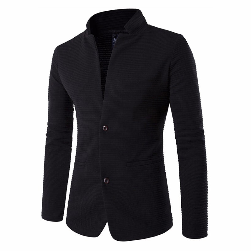 Fashion Men's suit brand blazer slim fit masculino 2019 new fashion terno masculino personality without collar stitching