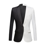 PYJTRL New Fashion White Black Red Casual Coat Men Blazers Stage Singers Costume Blazer Slim Fit Party Prom Suit Jacket