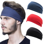 18 Colors Cotton Womens Men Sport Sweat Sweatband Headband Yoga Gym Training Stretch Head Band Hair Wear