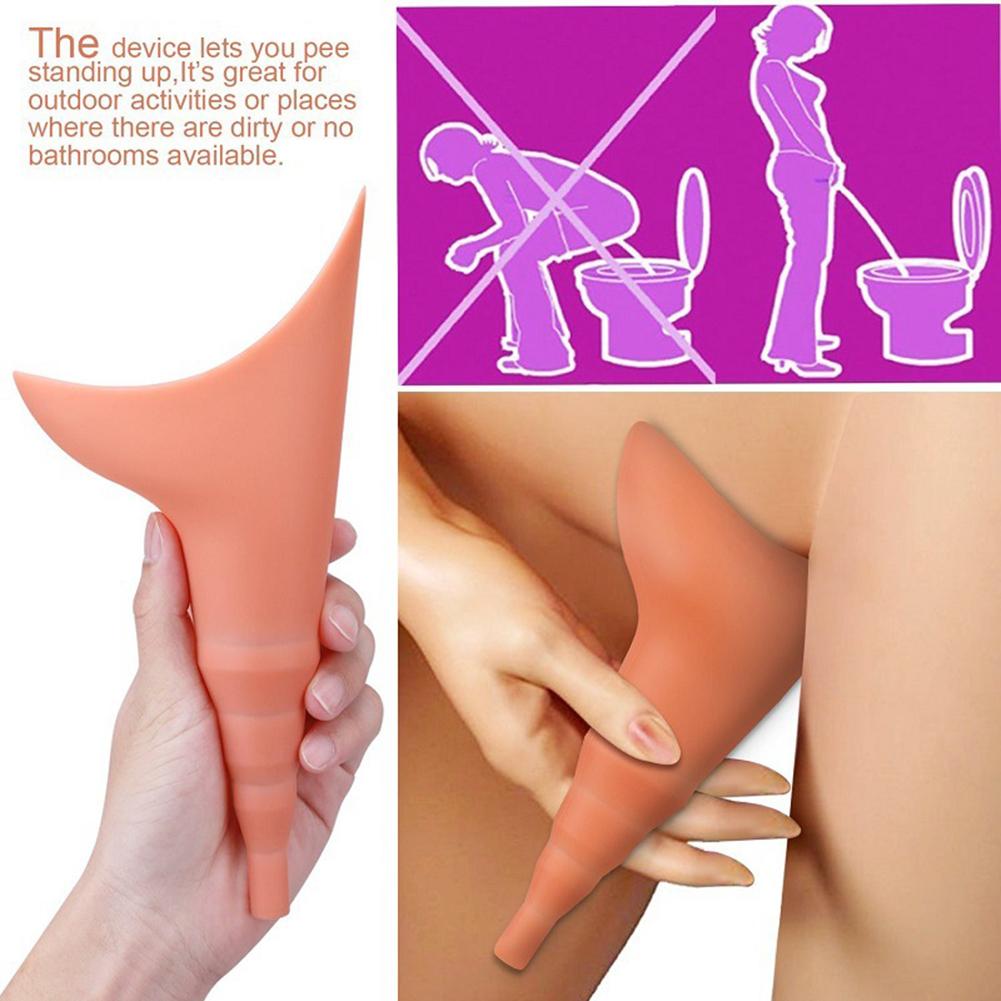 Portable Female Women Uretion Device Stand Up Pee Urinal Travel Outdoor Flexible Made Of Non-toxic Medical Silicone Resin