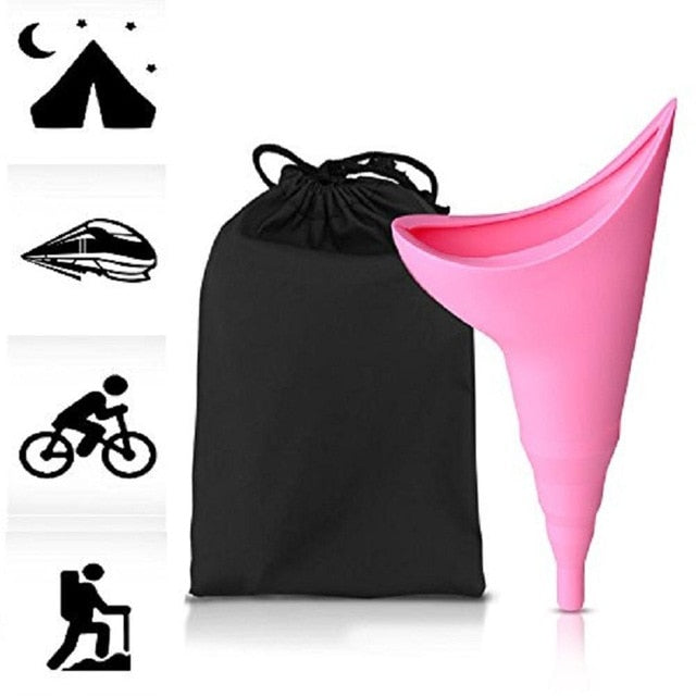 Portable Female Women Uretion Device Stand Up Pee Urinal Travel Outdoor Flexible Made Of Non-toxic Medical Silicone Resin