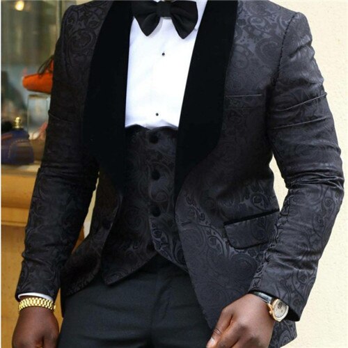 HB052 Brand Custom Made New Groomsmen Shawl Lapel Groom Tuxedos Red/White/Black Men Prom Suits Wedding Best Man Blazer Fashion