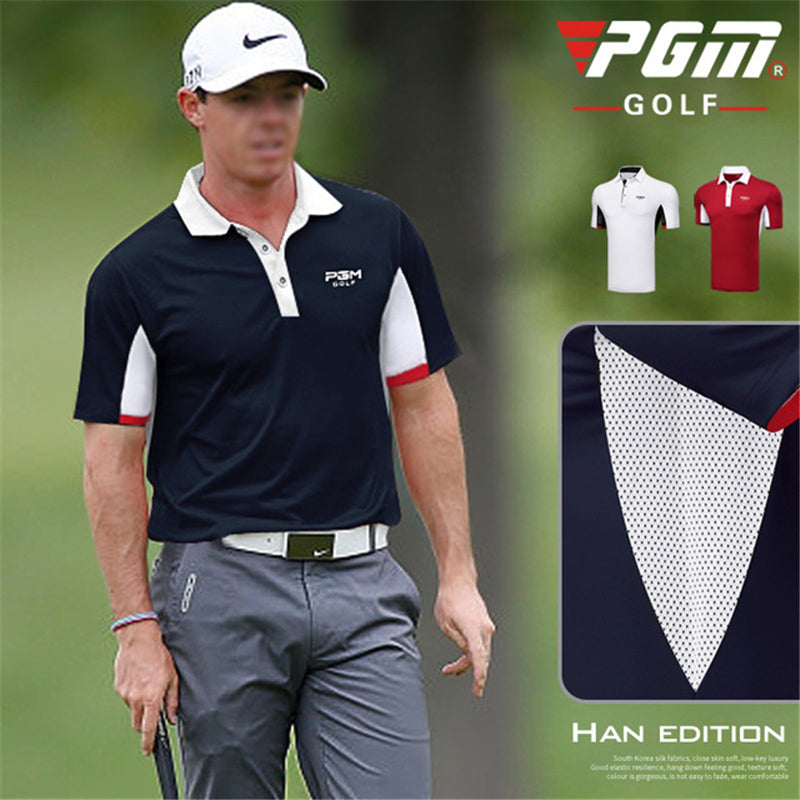 Golf Shirts Men Short Sleeve Shirt Sport Golf Wear Man Turn Down Collar Sportwear Tennis T Shirt Clothing