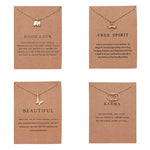 Rinhoo With Card gold Alloy Necklace Lotus Lucky Elephant butterfly dragonfly Three Circle Fashion Necklace women jewelry gift