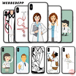 WEBBEDEPP Doctor Medical Devices Stethoscope Soft Silicone Case for iPhone 8 7 6S 6 Plus 11 Pro XS Max XR X 5 5S SE Back Shell