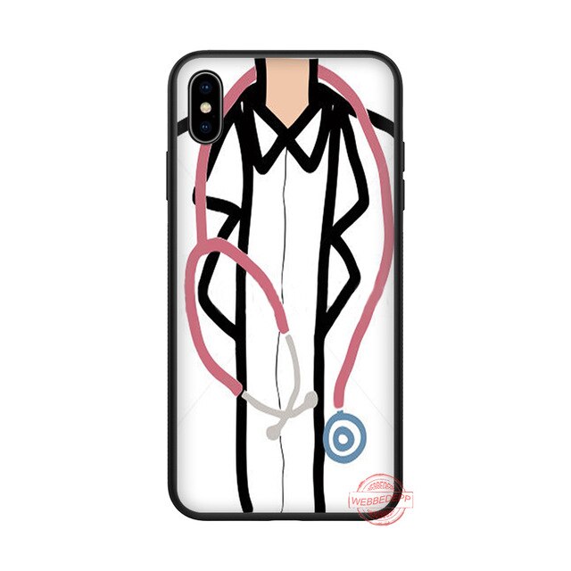 WEBBEDEPP Doctor Medical Devices Stethoscope Soft Silicone Case for iPhone 8 7 6S 6 Plus 11 Pro XS Max XR X 5 5S SE Back Shell