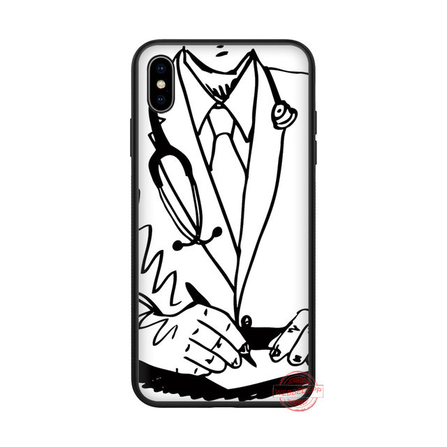 WEBBEDEPP Doctor Medical Devices Stethoscope Soft Silicone Case for iPhone 8 7 6S 6 Plus 11 Pro XS Max XR X 5 5S SE Back Shell