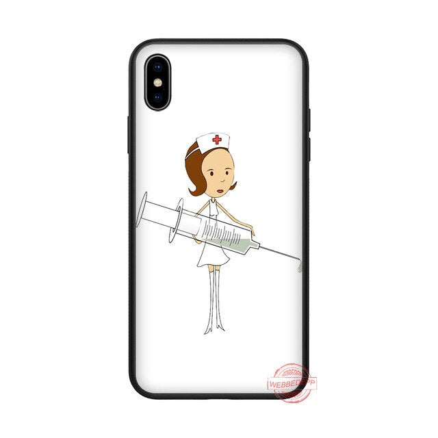 WEBBEDEPP Doctor Medical Devices Stethoscope Soft Silicone Case for iPhone 8 7 6S 6 Plus 11 Pro XS Max XR X 5 5S SE Back Shell