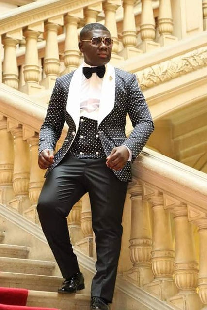 Olive Green Mens Suits For Groom Tuxedos Notched Lapel Slim Fit Blazer 3 Pieces (Jacket Pants Vest) Wedding Suit