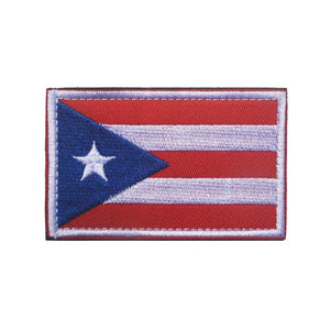 3D Embroidered Armband South America Flag Puerto Rico Morale Badge Clothing Backpack Hat Outdoor Sports Decoration Patch