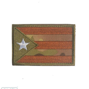 3D Embroidered Armband South America Flag Puerto Rico Morale Badge Clothing Backpack Hat Outdoor Sports Decoration Patch