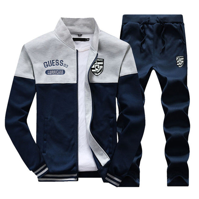 New Men's Casual Sportwear Suit 5XL Autumn Spring Designer Embroidery Male Baseball Jersey Suit For Men Leisure Suits AYD10