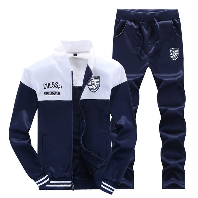 New Men's Casual Sportwear Suit 5XL Autumn Spring Designer Embroidery Male Baseball Jersey Suit For Men Leisure Suits AYD10
