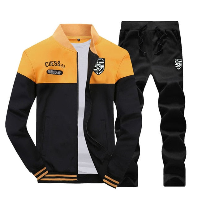 New Men's Casual Sportwear Suit 5XL Autumn Spring Designer Embroidery Male Baseball Jersey Suit For Men Leisure Suits AYD10