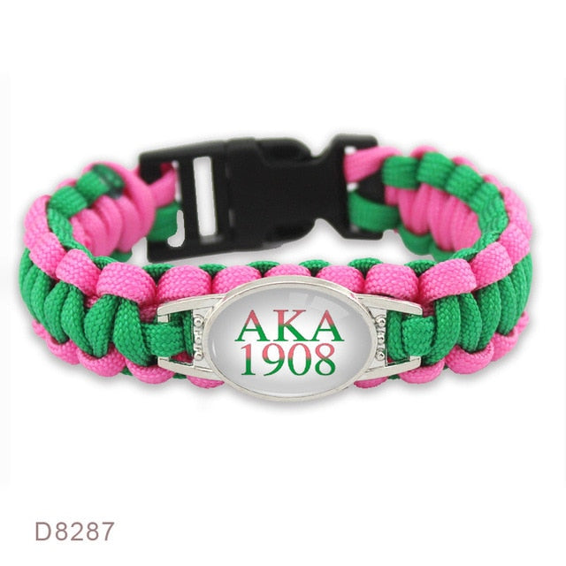 AKA 1908 Puerto Rico Flag Baseball Starfish Beach Railway Crossing I Love You to the Moon and Back Survival Paracord Bracelets