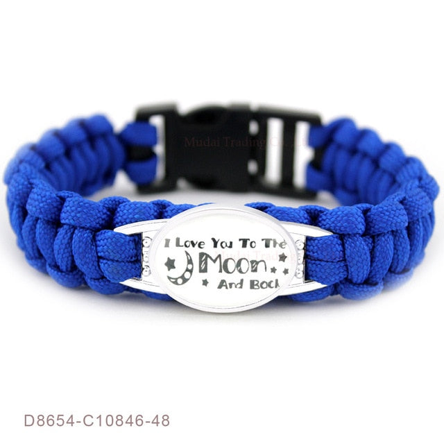 AKA 1908 Puerto Rico Flag Baseball Starfish Beach Railway Crossing I Love You to the Moon and Back Survival Paracord Bracelets