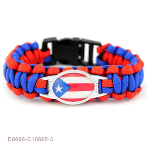 AKA 1908 Puerto Rico Flag Baseball Starfish Beach Railway Crossing I Love You to the Moon and Back Survival Paracord Bracelets