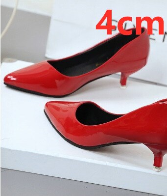 Mujer Tacones Altos Women Classic Office Heels Lady Fashion Sweet Purple Pu Leather High Heel Pumps Female Casual Shoes E5495