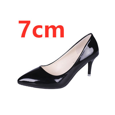 Mujer Tacones Altos Women Classic Office Heels Lady Fashion Sweet Purple Pu Leather High Heel Pumps Female Casual Shoes E5495